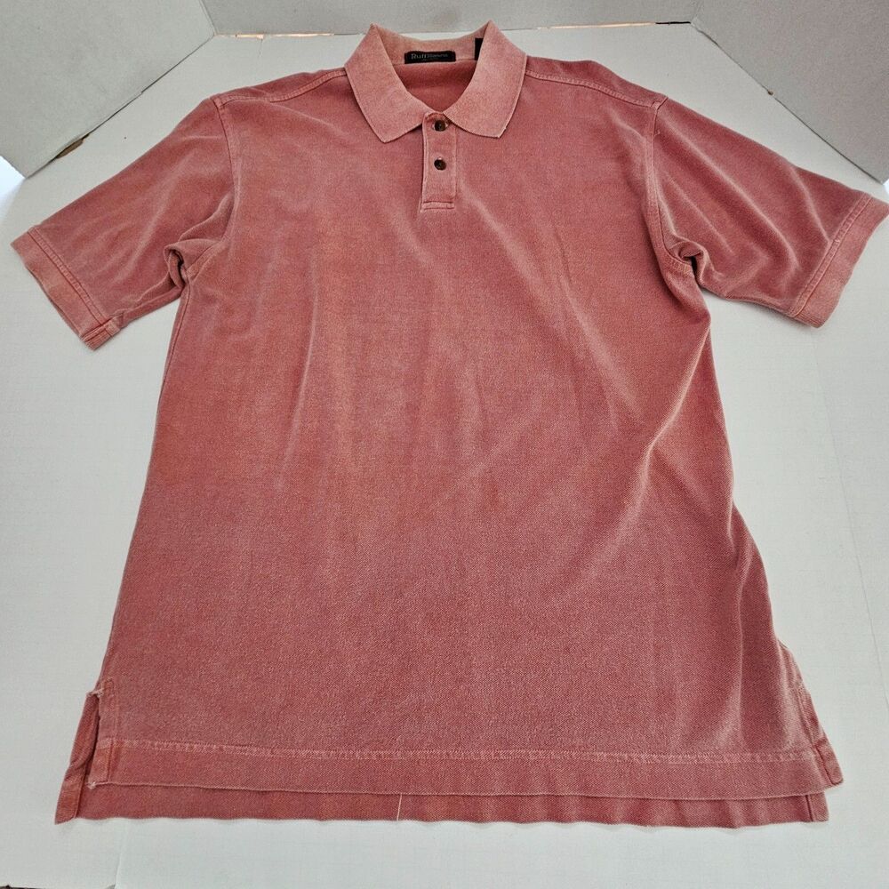 Ruff Hewn Well Worn Polo Shirt Men's Large Coral Short Sleeve